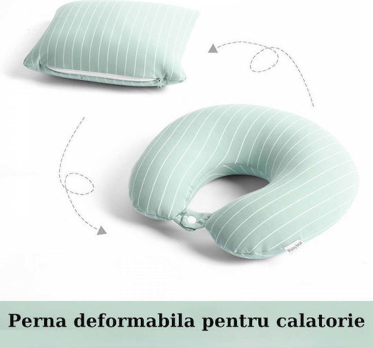 Μαξιλαράκι Ταξιδίου Τετράγωνο Memory Foam Πράσινο