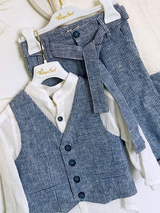 Vintage Soul Taufkleidung für Jungen Mehrfarbiger Anzug
