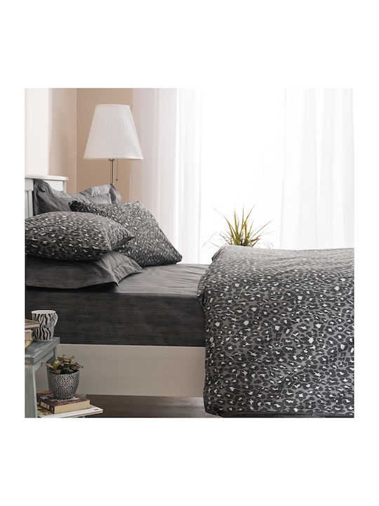 Charalambidis Textiles Κουβερλί Υπέρδιπλο από Βαμβάκι & Πολυεστέρα Μαύρο 220x230cm