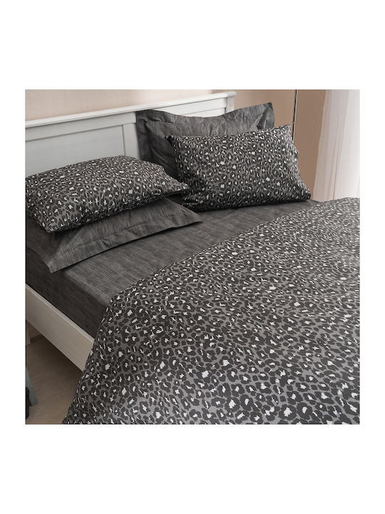 Charalambidis Textiles Κουβερλί Μονό από Βαμβάκι & Πολυεστέρα Μαύρο 160x230cm