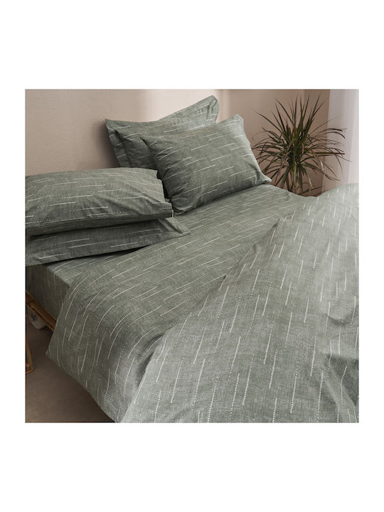 Charalambidis Textiles Κουβερλί Μονό από Βαμβάκι & Πολυεστέρα Χακί 160x230cm