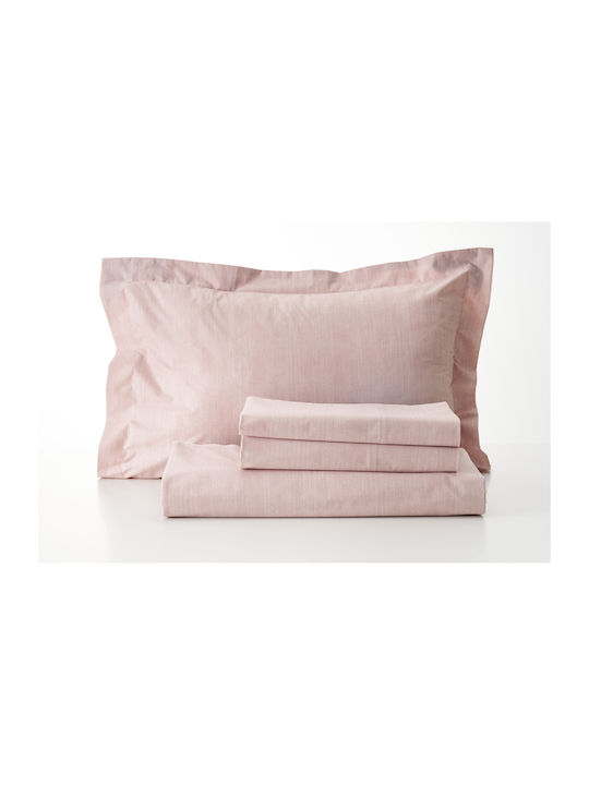 Charalambidis Textiles Κουβερλί Υπέρδιπλο από Βαμβάκι & Πολυεστέρα Ροζ 220x230cm