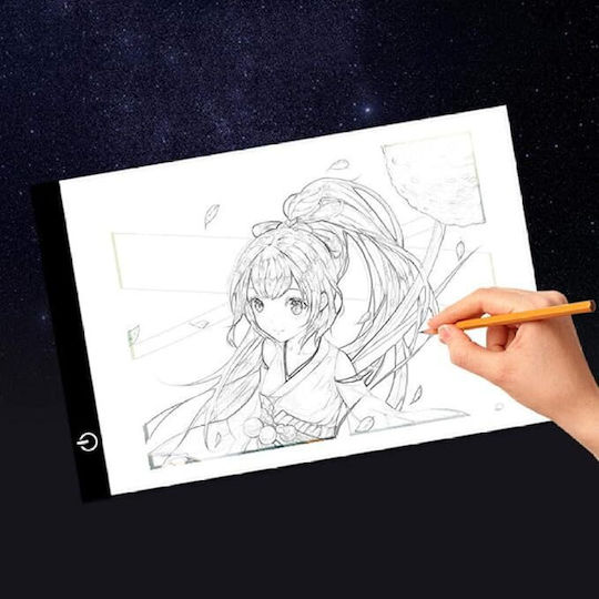 A4 Drawing Board Zola Led Backlight 3 Lighting Levels 1.8w Microusb 23x30.5x0.35 Cm Tran