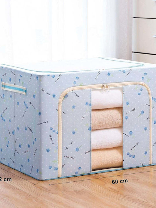 Fabric Storage Box with Lid Transparent 60x42x40cm