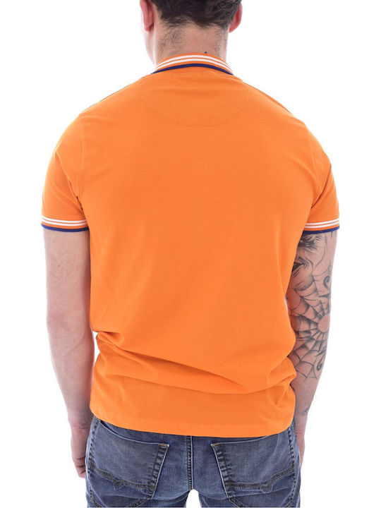 Just Emporio Men's Short Sleeve Blouse Polo Orange