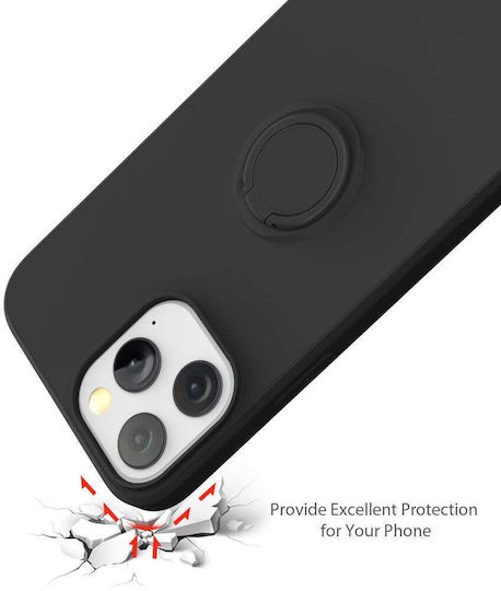 Ring 360 Full Cover Silicon Negru (Galaxy A12)