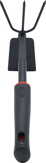 Uncle George Cultivator with Three Prongs Hand with Pole 28cm and Plastic Handle