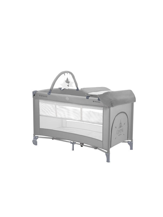 Kikka Boo So Gifted Plus Кошара за игра 2 Нива с Променяща се Повърхност & Матрак Сив 124x64см