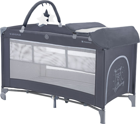 Kikka Boo So Gifted Plus Playpen 2 Levels with Changing Table & Mattress Navy Blue 124x64cm