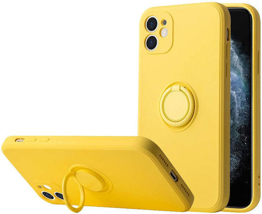 Ring Back Cover Silicon Galben (Huawei P40 Lite E)