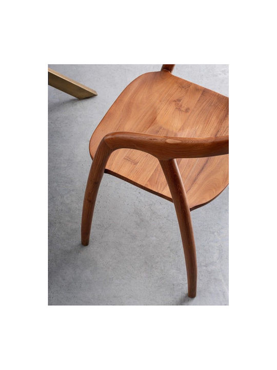 Dotty Dining Room Wooden Armchair Coffee 55x56.5x79.5cm