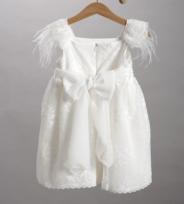 New Life Ecru Lace Baptism Dress