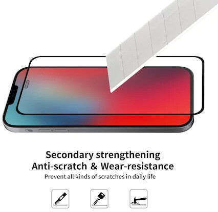 Xiaomi Vollkleber Vollflächig gehärtetes Glas Schwarz (Redmi 8)