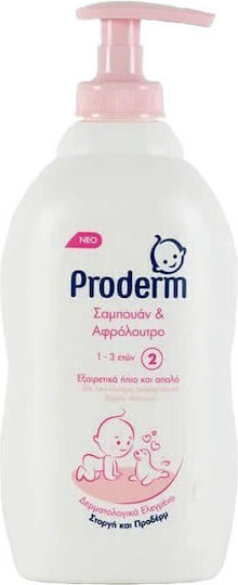 Proderm Shampoo and Bubble Baths 400ml with Pump