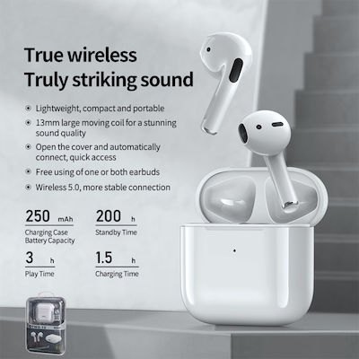 Remax TWS-10i Earbud Bluetooth Handsfree Earphones with Sweat Resistance and Charging Case Blacα