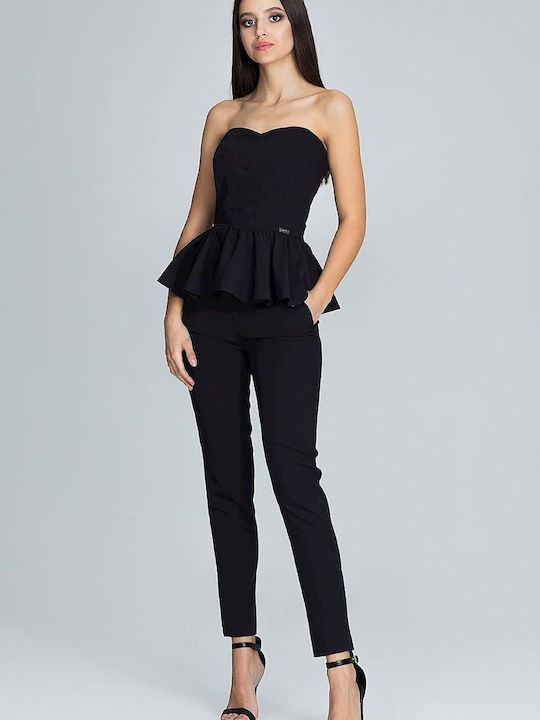 Figl Women's Black Set with Trousers in Straight Line