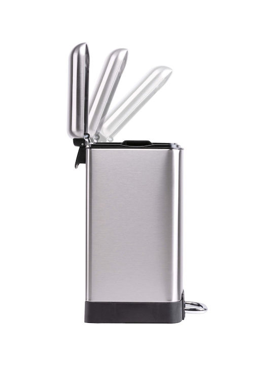 Dirt Devil Metallisch Badezimmer Mülleimer 6Es Silber