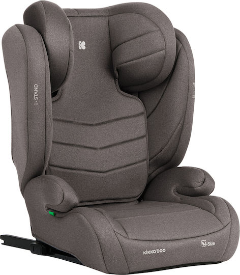 Kikka Boo i-Stand Baby Car Seat High-back Booster i-Size with Isofix Brown