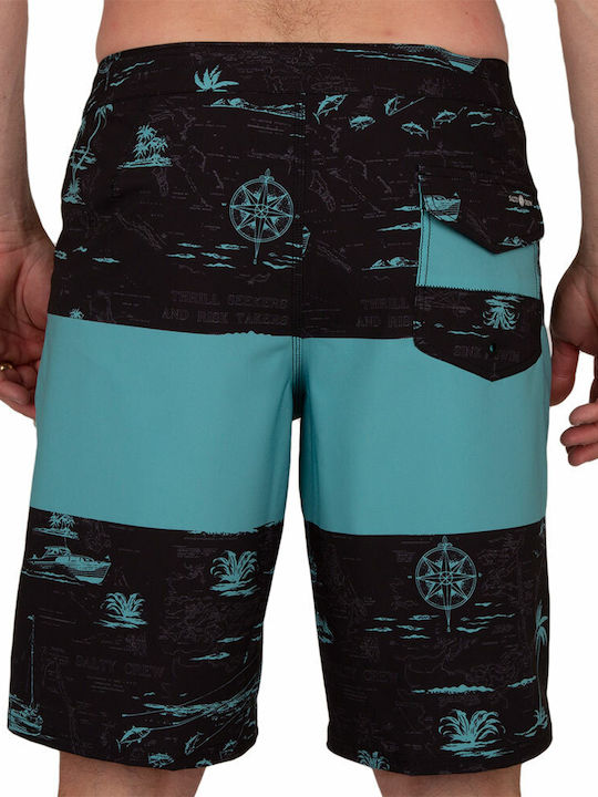 Salty Crew Topwater Boardshort Herren Badebekleidung Bermuda Black mit Mustern