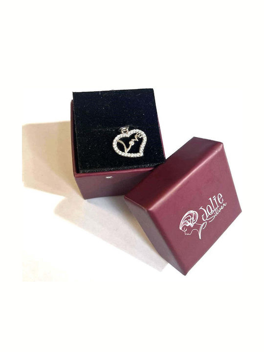 Pandantiv Jolie Argint Sterling 925 Model Inimă Dragoste 1.2 G 1.5 X 1.5 Cm