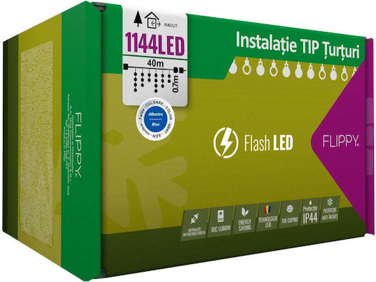 1144 Λαμπάκια LED 40μ. Μπλε σε Σειρά