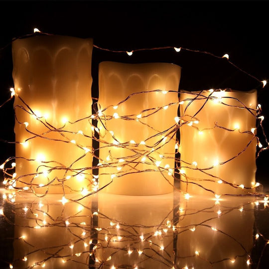 500 Λαμπάκια LED 50μ. Θερμό Λευκό σε Σειρά
