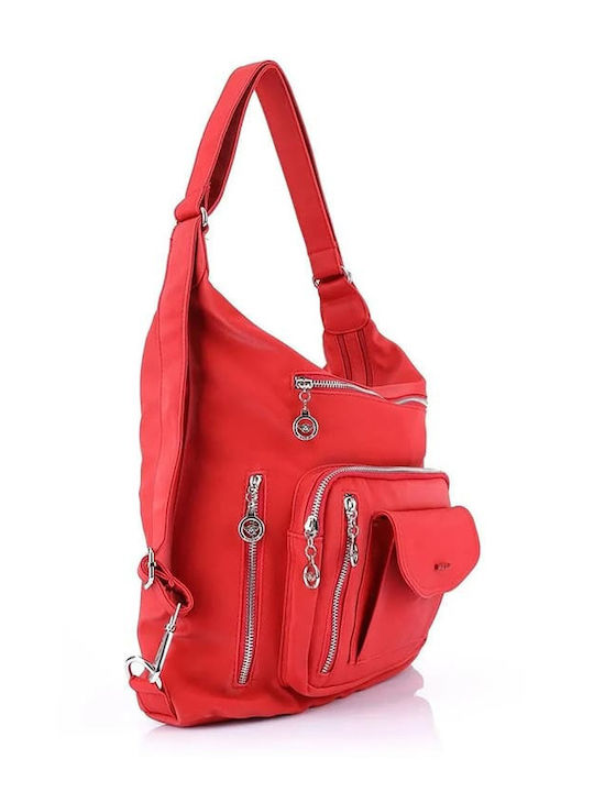 Mega Bag Γυναικεία Τσάντα Πλάτης Κόκκινη