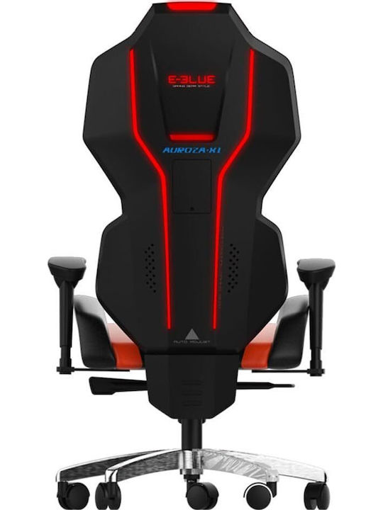 E-Blue Auroza X1 & Polygon Game Set Artificial Leather Gaming Chair with Adjustable Arms Red