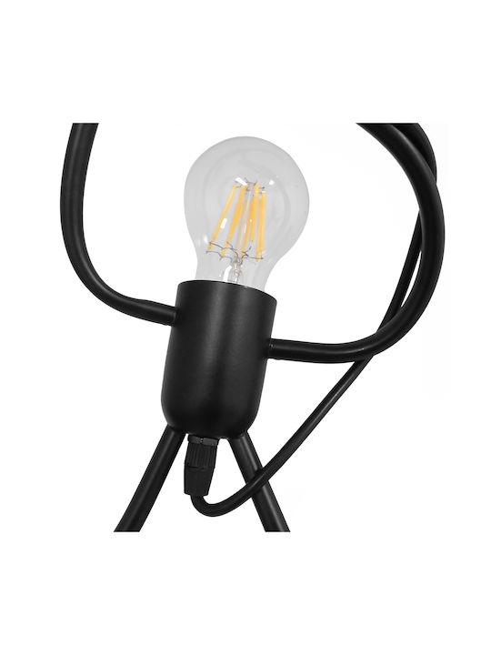 GloboStar Little Man Pendant Light Black with Socket E27 37x35x40cm