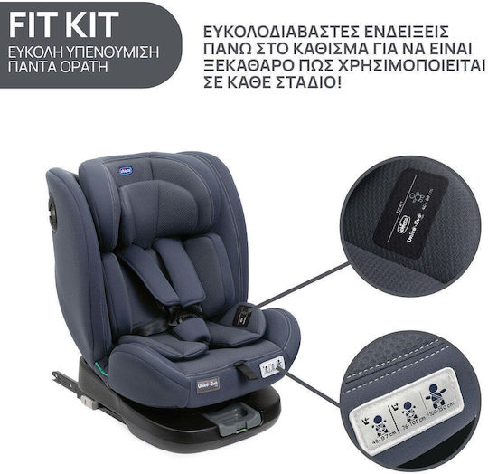Chicco Unico Evo Autositz i-Size mit Isofix India Ink 0-36 kg