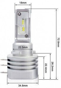 Lămpi Autoturismului H15 Canbus Xenon 6500K Alb rece 12V 20W 2buc
