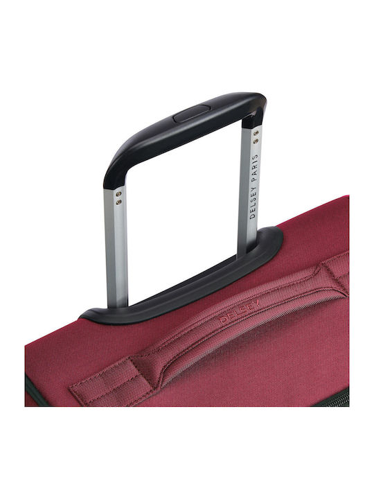 Delsey Pin Up Βαλίτσα Ταξιδίου Καμπίνας Υφασμάτινη Burgundy με 4 Ρόδες Ύψους 56εκ.