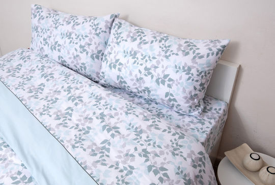 Anna Riska Bettbezug-Set Baumwolle Einzelbett mit Kissenbezug 160x240 5008 Mint