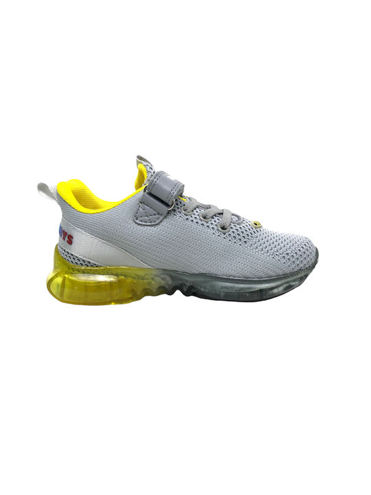 Bull Boys Kids Sneakers with Lights Gray