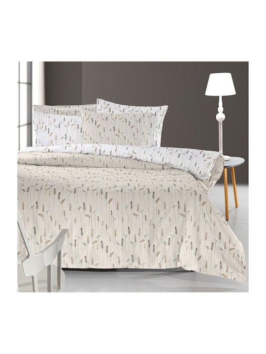 Guy Laroche Bettbezug-Set Baumwolle Einzelbett mit Kissenbezug 165x225 Elodie Natural