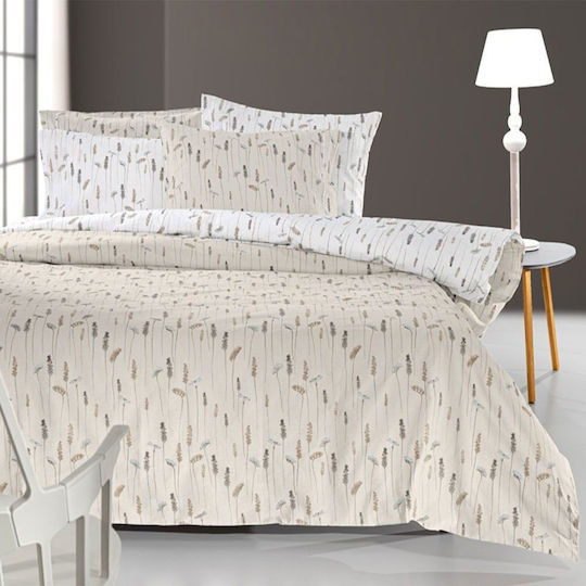 Guy Laroche Bettbezug-Set Baumwolle Einzelbett mit Kissenbezug 165x225 Elodie Natural