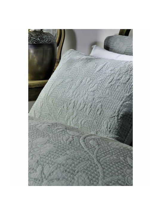 Down Town Home Duvet Cover Set Cotton Satin Queen with 2 Pillowcases 230x250 Pacific 680 Green