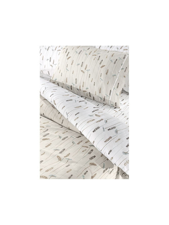 Guy Laroche Bettbezug-Set Baumwolle Einzelbett mit Kissenbezug 165x225 Elodie Natural