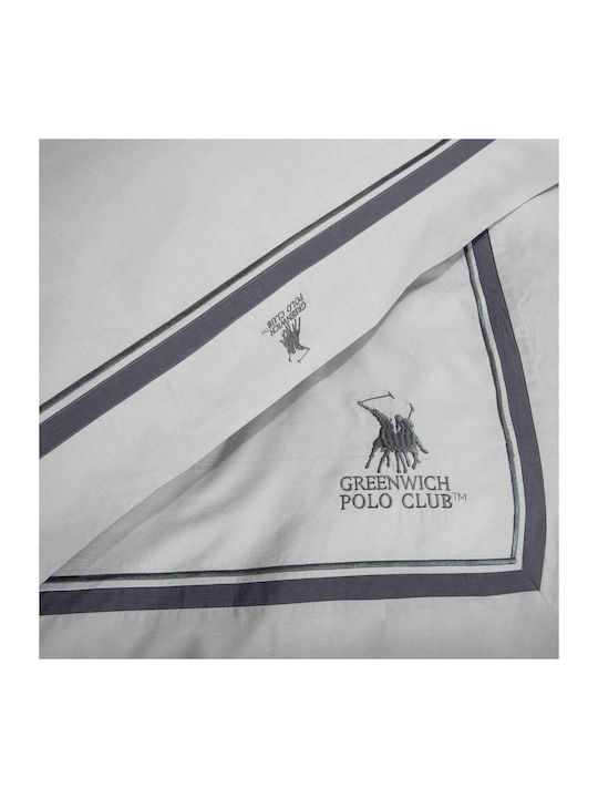 Greenwich Polo Club 2175 Super Double Duvet Cover Set with Pillowcases 220x240 Gray