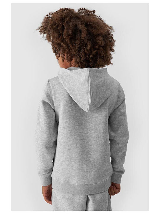 4F Kids Sweatshirt with Hood and Pocket Gray