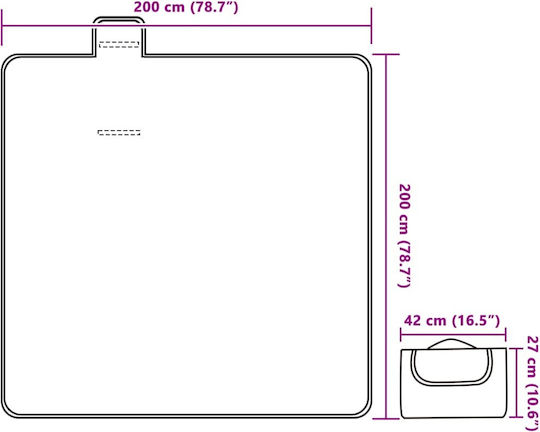 vidaXL Одеяло 200x200см