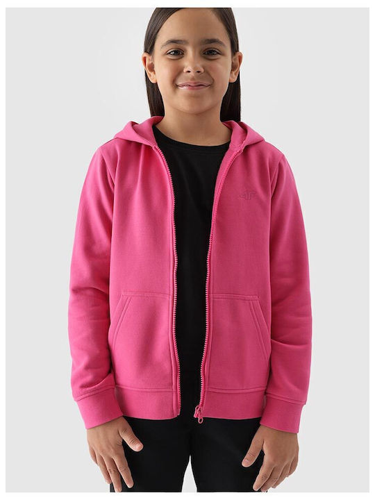 Hanorac pentru copii De bumbac cu Glugă Fuchsia