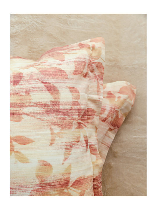 Palamaiki Duvet Cover Set Cotton Satin Single with Pillowcase 170x250 Ivy Orange