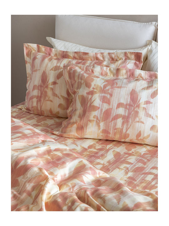 Palamaiki Duvet Cover Set Cotton Satin Single with Pillowcase 170x250 Ivy Orange