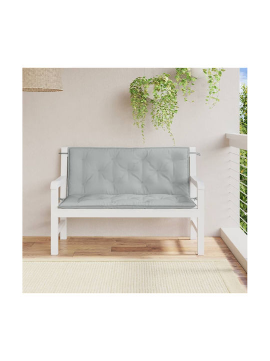 vidaXL Garden Bench Cushion with Backrest An. Gray 2pcs 50x120cm