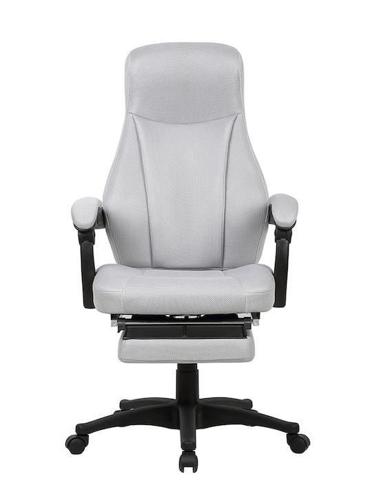 US105 Melbourne Artificial Leather Gaming Chair with Footrest Gray