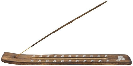 Ξύλινη Βάση Καύσης Αρωματικά Στικ Elephants Incense Holder 26cm
