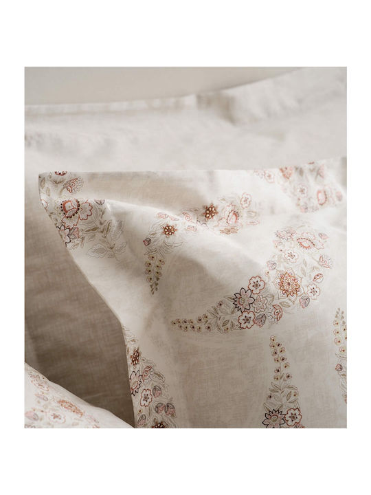 Vesta Home Vesta Home Cotton Satin Duvet Cover Set 230x240cm Super King with 2 Pillowcases Karen Sand