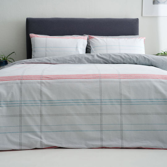 Vesta Home Σετ Παπλωματοθήκη Βαμβακερή Μονή με Μαξιλαροθήκη 170x240cm Valeria 1
