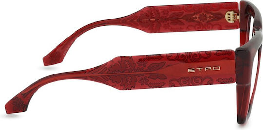 Etro Women's Acetate Prescription Eyeglass Frame Red 0019 2LF